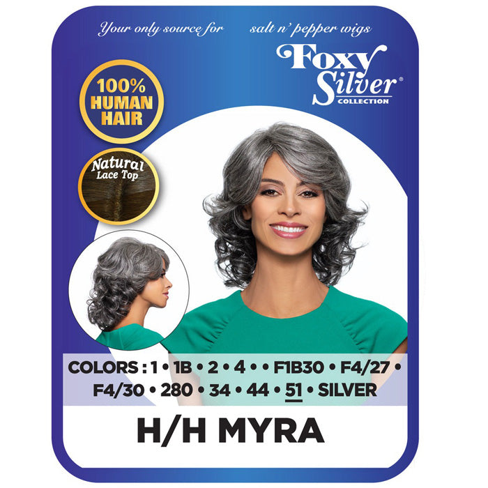 Foxy Silver Collection 100% Human Hair Full Wig - H/H MYRA