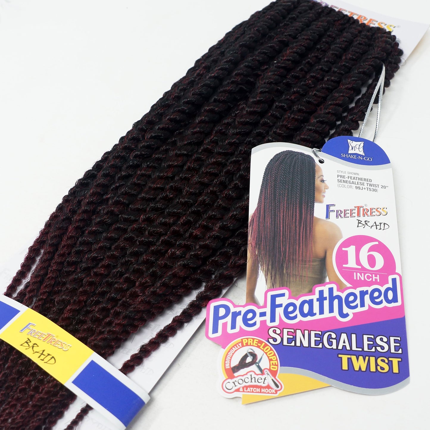 Freetress Pre-Looped Crochet Braid - PRE-FEATHERED SENEGALESE TWIST 16"