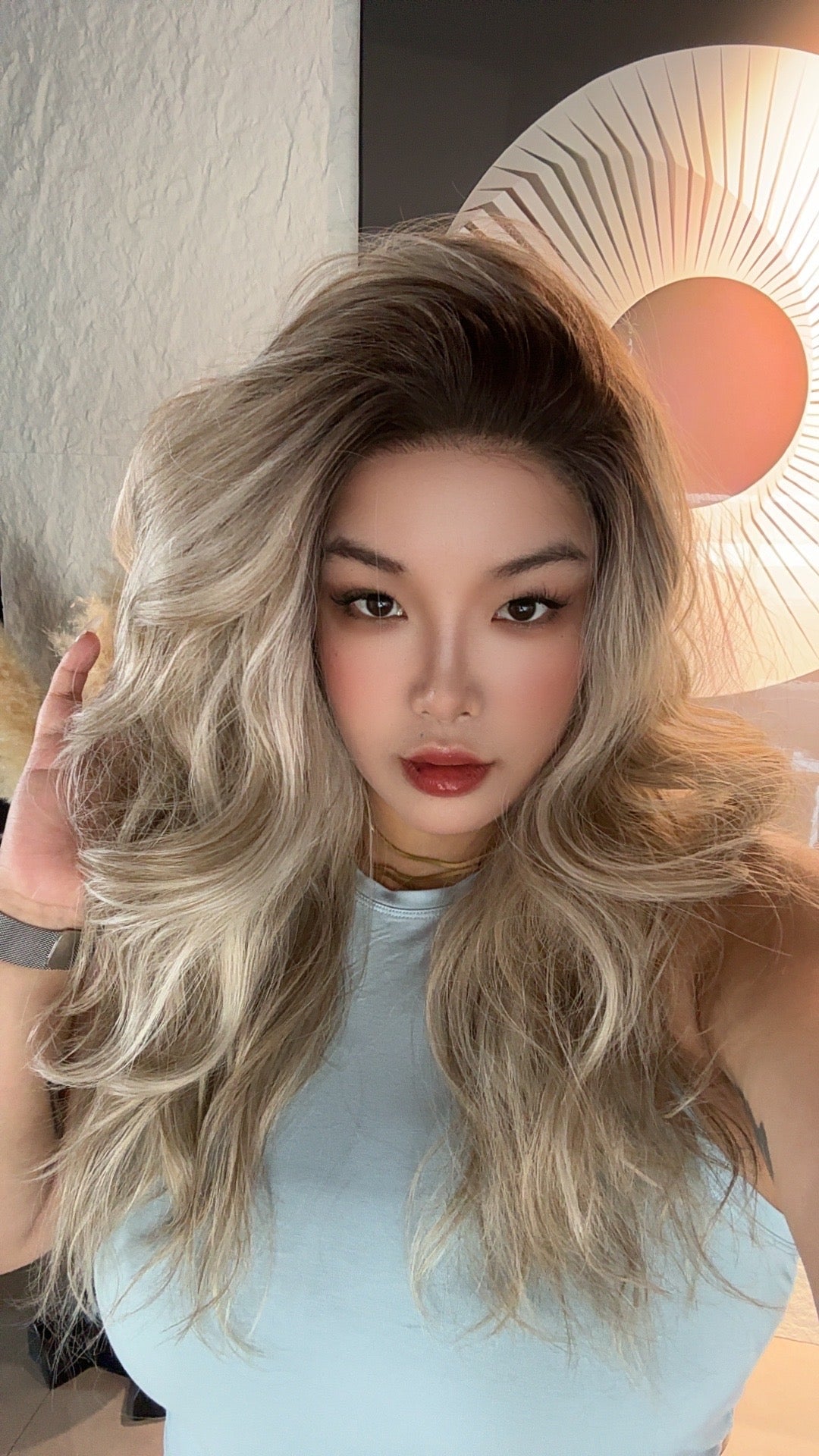 JBEXTENSION 22 Inches Long Bali Blonde Pre-Cut Snowflake Lace Frontlace Glueless Wig TERESA LONG BALI BLONDE【PERMATEASE】【BENDY EAR TABS】