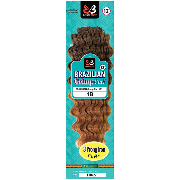 Bobbi Boss Crochet Braid Brazilian - CRIMP CURL 12"