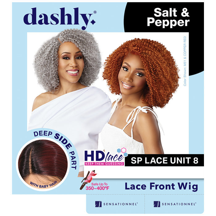 Sensationnel Dashly Salt & Pepper HD Lace Front Wig - SP LACE UNIT 8