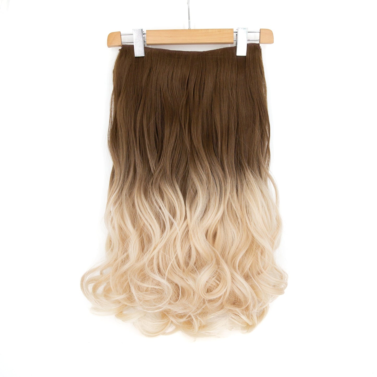 27" Hair Extensions Clip-in Curley 160g BALAYAGE BLONDE