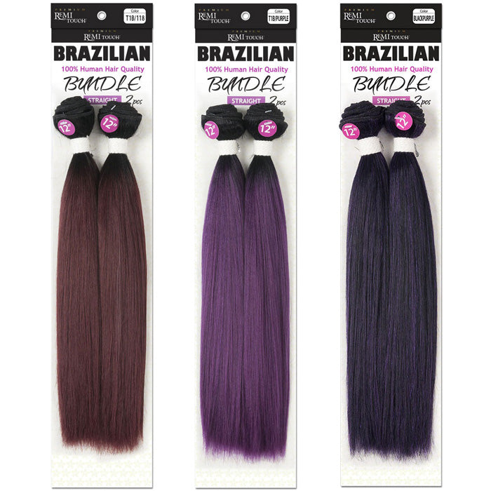 New Born Free Brazilian Premium Remi Touch Bundle Weave - YAKI STRAIGHT 2 PCS 10 - 18"