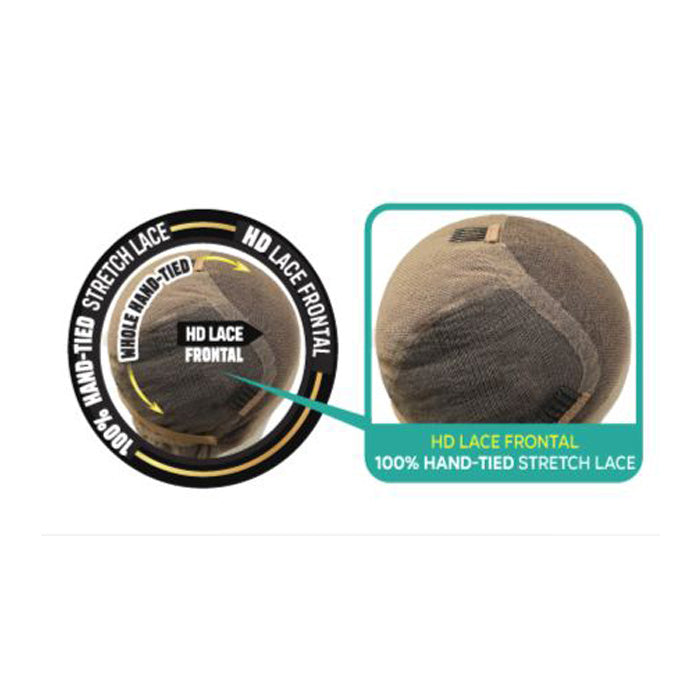 Bobbi Boss Glueless 100% Unprocessed Human Hair Hand-Tied HD Full Lace Wig - FLH021-WET & WAVY 32"