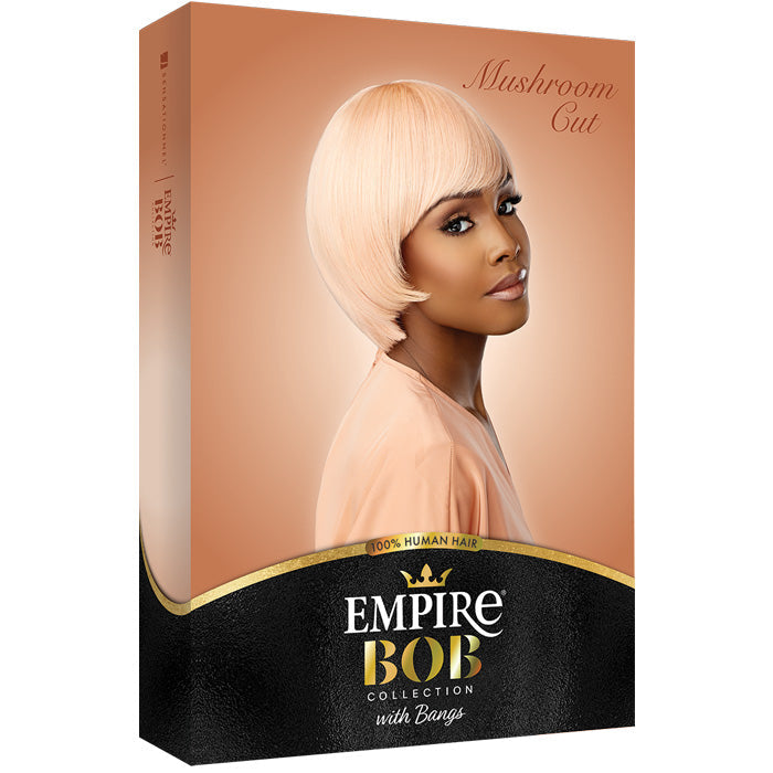 Sensationnel Empire Bob Collection with Bangs Full Wig - MUSHROOMS CUT - 100% Human Hair