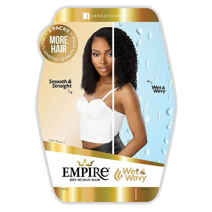 Sensationnel Empire Wet & Wavy 100% Human Hair 3 Packs Weave - TROPICAL CURL - Multi-Length