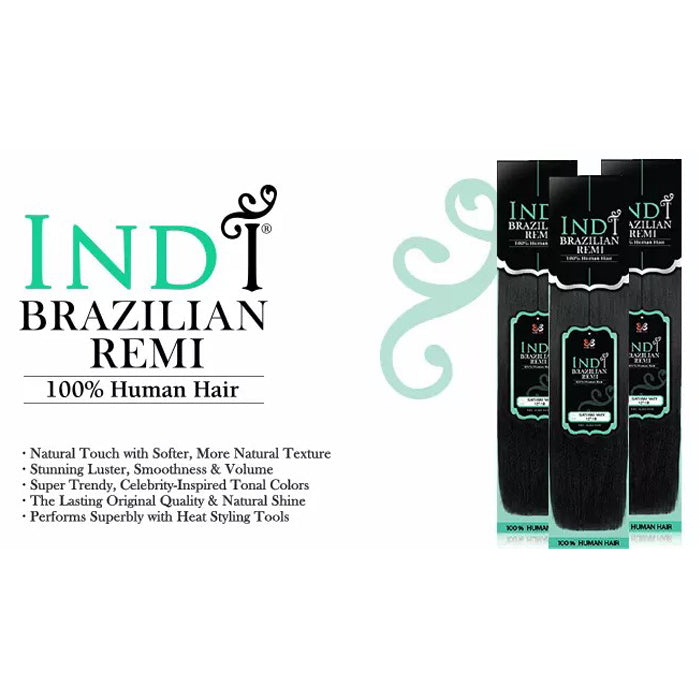 Bobbi Boss Indi Brazilian Remi 100% Human Hair Weave - NATURAL YAKI 10S-18"