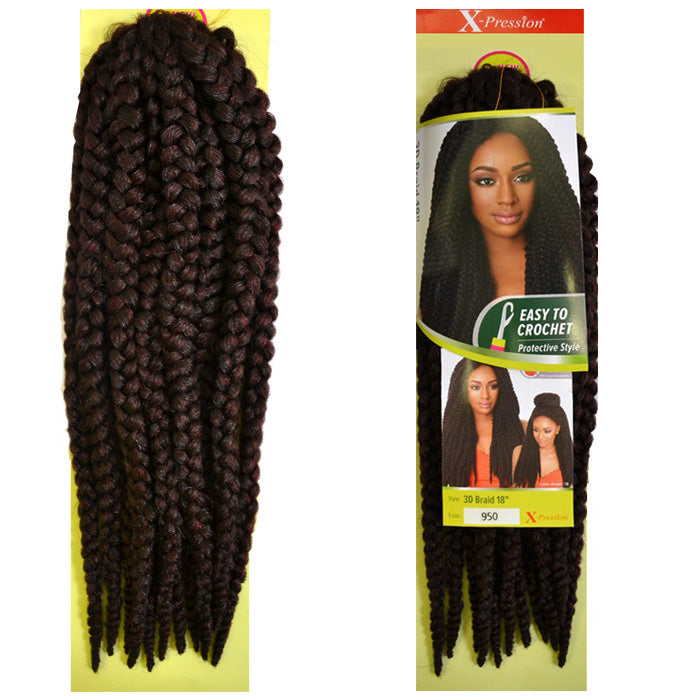 Outre X-Pression Crochet Braids - 3D BRAID 18"