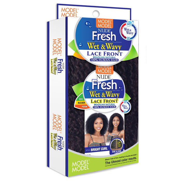 Model Model Nude Fresh Brazilian Human Hair Lace Front Wig Wet & Wavy BRIGHT CURL