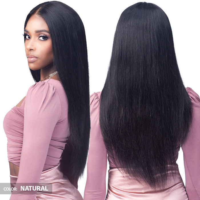 Bobbi Boss 100% Unprocessed Human Hair 13x4 Pre-Plucked HD Lace Front Wig - MHLF554 IMANI 26"