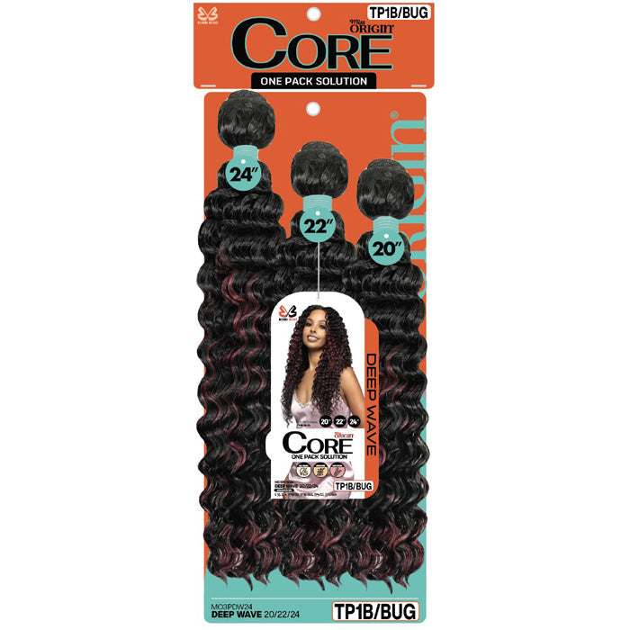 BOBBI BOSS MISS ORIGIN CORE ONE PACK 3PCS WEAVE - MO3PDW24 DEEP WAVE (20"/22"/24")