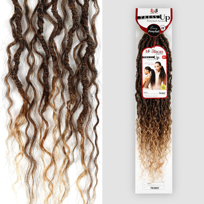 Bobbi Boss Miss Origin Tress Up Easy Ponytail - MOD042 NU LOCS FRENCH DEEP BOHO 20"