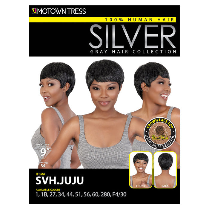 Silver Collection by Motown Tress 100% Human Hair Full Wig - SVH.JUJU