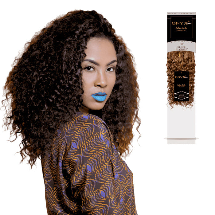 Onyx Human Hair Weave - ITALIAN CURLY 10-18"(Machine-Tied)