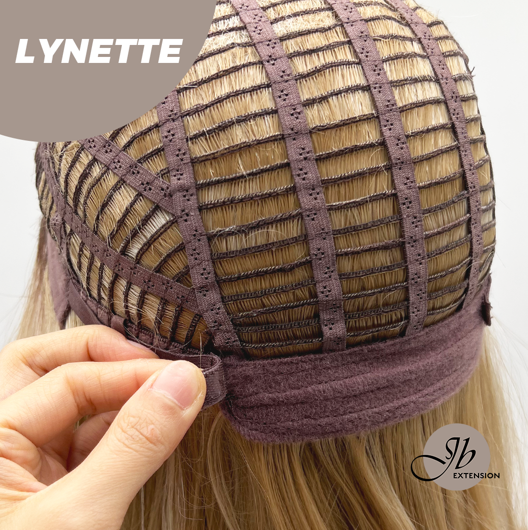 JBEXTENSION 14 Inches Honey Blonde Women Fashion Full Machine Wig LYNETTE【PLUS PERMATEASE】【BENDY EAR TABS】