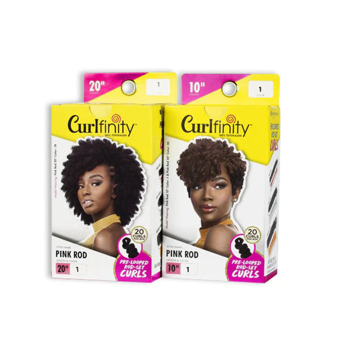Sensationnel Curlfinity Pre-Loop Rod-Set Curls Bulk Braid - PINK ROD 10/20"