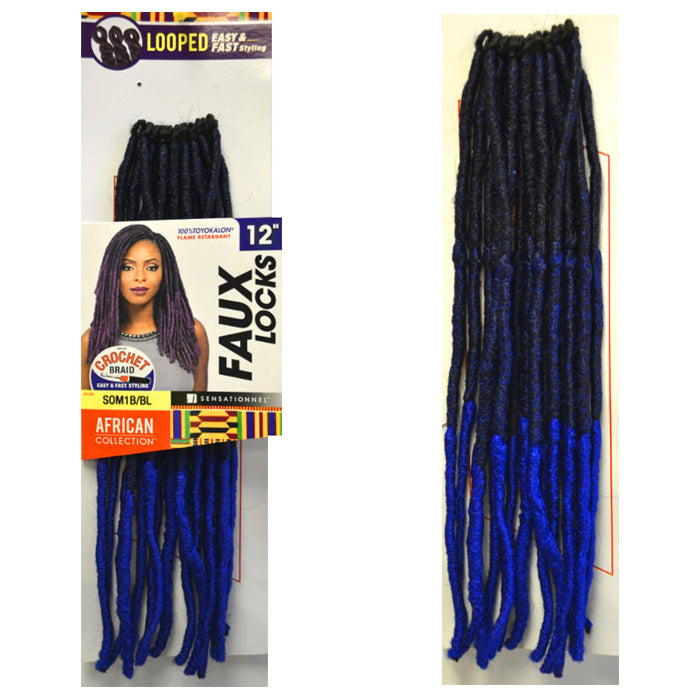Sensationnel African Collection Pre-Looped Crochet Braid - FAUX LOCKS 12"