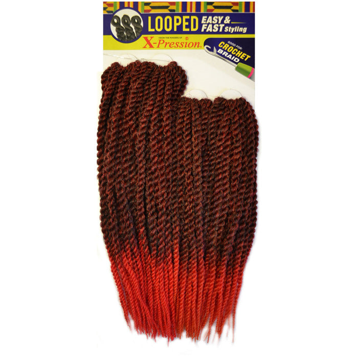 Sensationnel African Collection Loop Crochet Braid - MULTI SENEGAL TWIST 4 PCS 12/14"