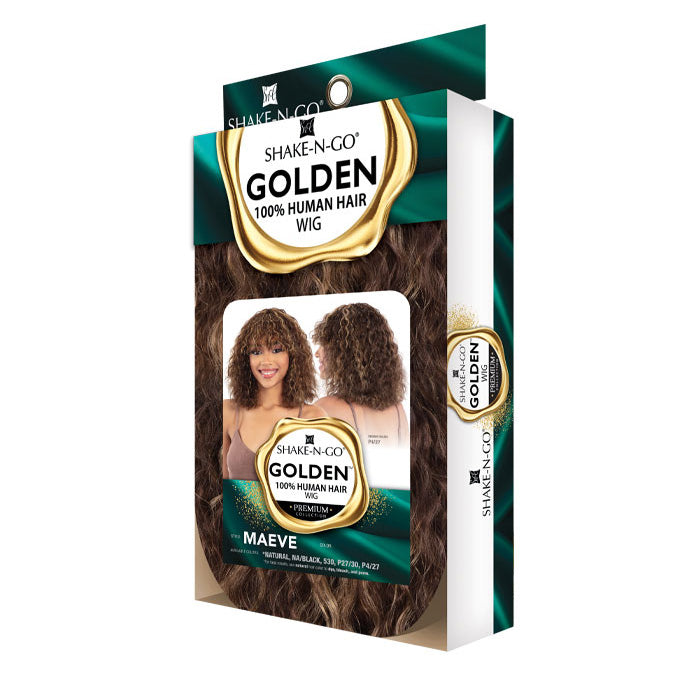 Shake N Go Golden 100% Human Hair Full Wig - MAEVE