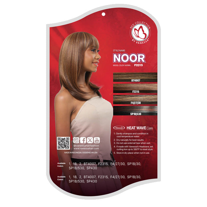 Fashion Wigs Red Collection By Vanessa Full Wig - NOOR
