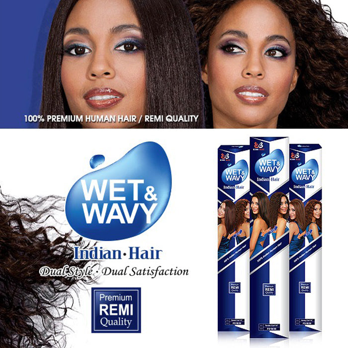 Bobbi Boss Indian Wet & Wavy Human Hair Weave - HONEY CURL 10/12/14"