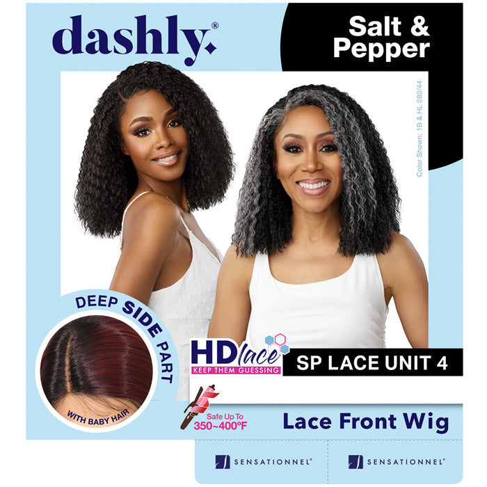Sensationnel Dashly Salt & Pepper 4" Deep Part HD Lace Front Wig - SP LACE UNIT 4