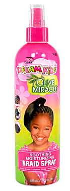 African Pride Dream Kids Olive Miracle Soothing Moisturizing Braid Spray 12 oz
