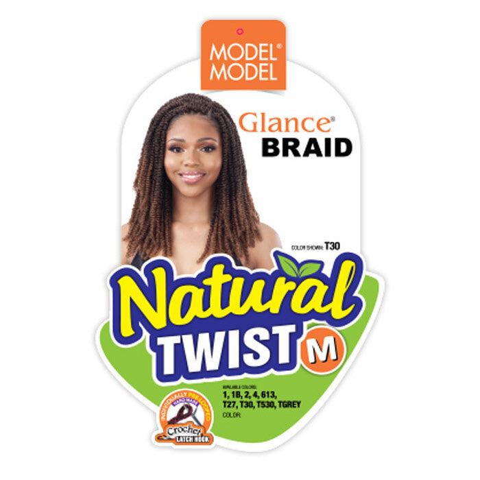 Model Model Glance Pre-Looped Crochet Braids - NATURAL TWIST (M)