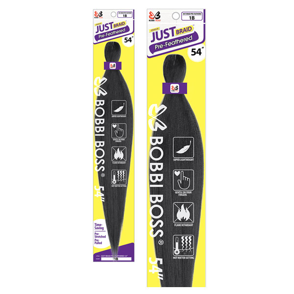 Bobbi Boss Pre-Stretched Braids - PRE-FEATHERED JUST BRAID 54"