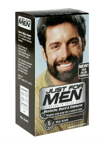 JUST FOR MEN Brush-In Color Gel for Mustache, Beard & Sideburns