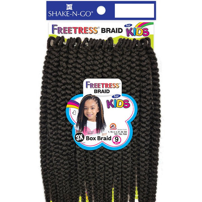 Freetress 3X Kids Pre-Looped Crochet Braid - BOX BRAID 9"