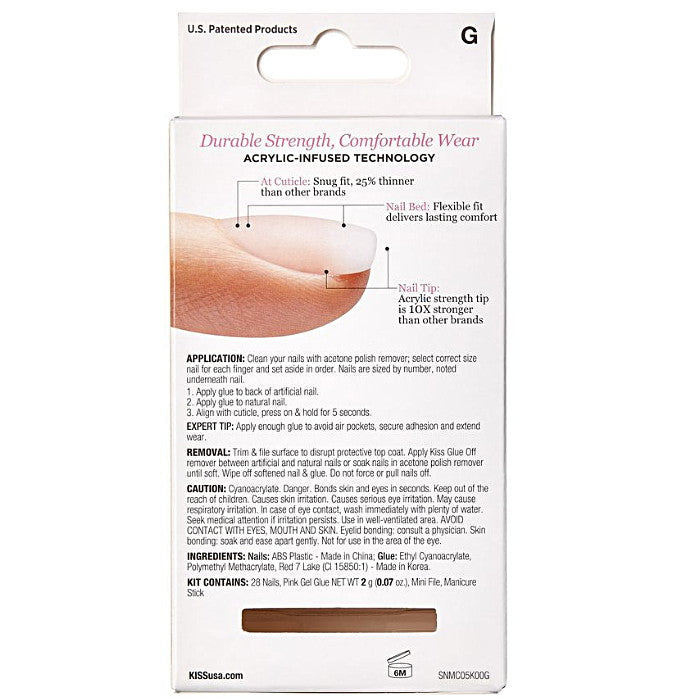 KISS Salon Acrylic Natural Nails 28pc - Euphoria