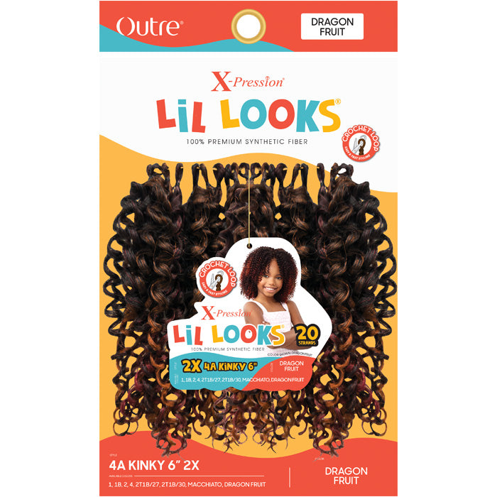 Outre X-Pression Lil Looks Crochet Loop Braid - 2X 4A KINKY 6"