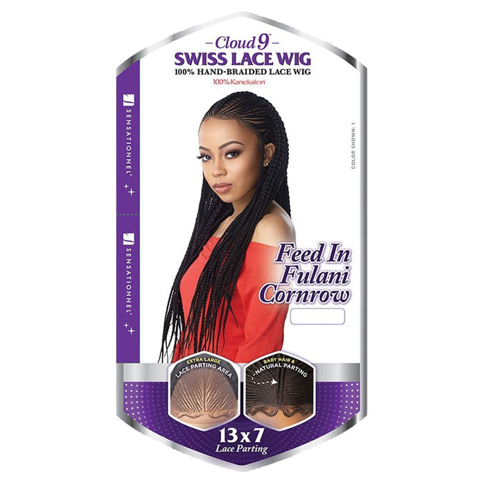 Sensationnel Cloud 9 Swiss Lace 100% Hand Braided 13x7 Lace Front Wig - FEED IN FULANI CORNROW