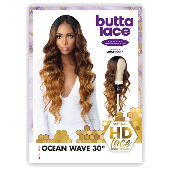 Sensationnel Human Hair Blend HD Butta Lace Front Wig Ocean Wave 30"