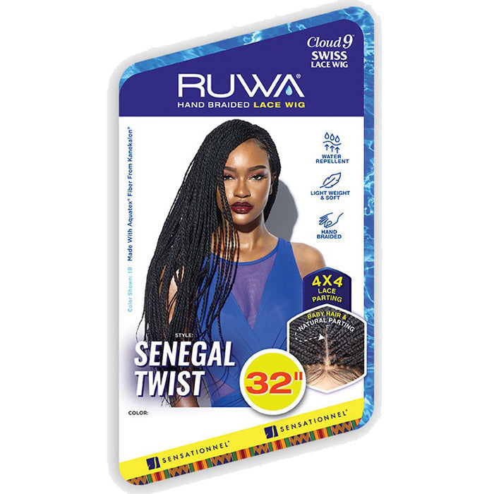 Sensationnel Cloud 9 Ruwa Swiss 4x4 Hand-Braided Lace Front Wig - SENEGAL TWIST 32"