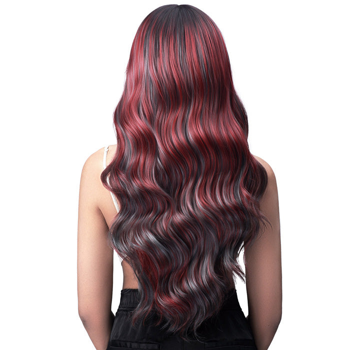 Bobbi Boss 5" Deep Lace Front Wig Chunky Highlights - MLF554 ROSEWOOD