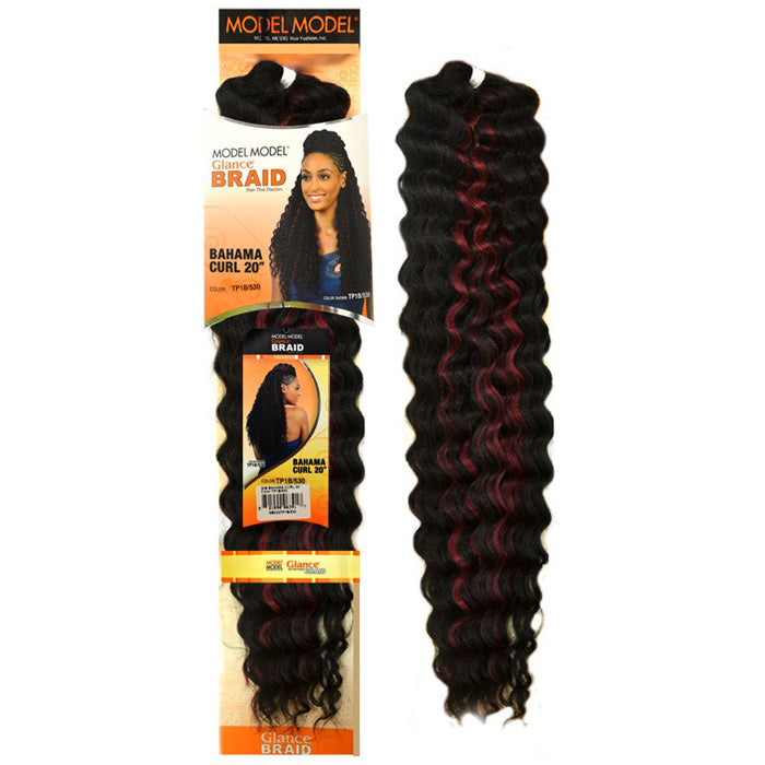 Model Model Glance Crochet Braid - BAHAMA CURL 20"