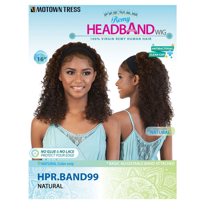 Motown Tress 100% Persian Virgin Remy Human Hair Headband Wig - HPR BAND99