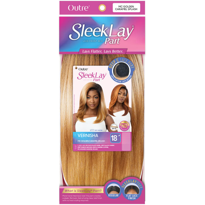 Outre Sleek Lay 5" Deep C-Part HD Lace Front Wig - VERNISHA