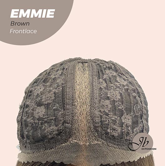 JBEXTENSION 26 Inches Curly Women Cold Brown Wig Pre-Cut Frontlace Glueless Wig EMMIE BROWN