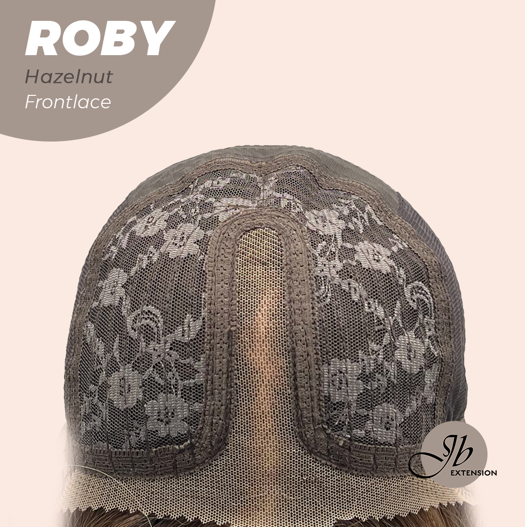 JBEXTENSION 22 Inches Hazelnut Blonde Highlight Women Pre-Cut Frontlace Glueless Wig ROBY HAZELNUT