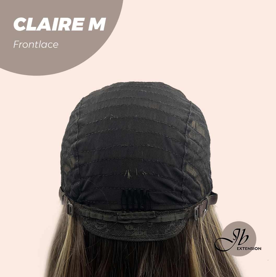 Nichole's Selection - 22 Inches Body Wave Brown With Highlight Pre-Cut Frontlace Glueless Wig CLAIRE LACE M