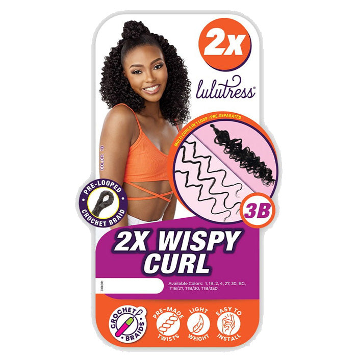 Sensationnel Lulutress 2x Pre-Looped Crochet Braids - 2X WISPY CURL 3B
