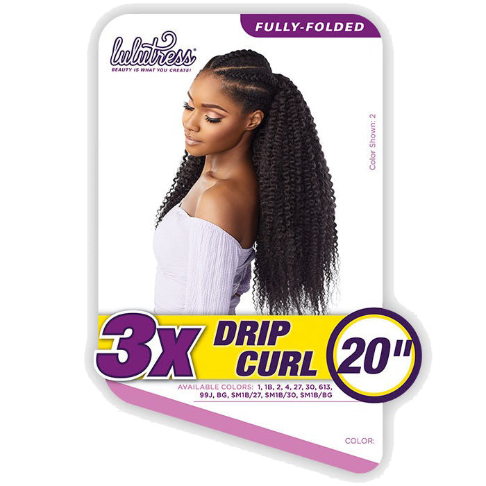 Sensationnel Lulutress Fully-Folded Crochet Braid - 3X DRIP CURL 20"