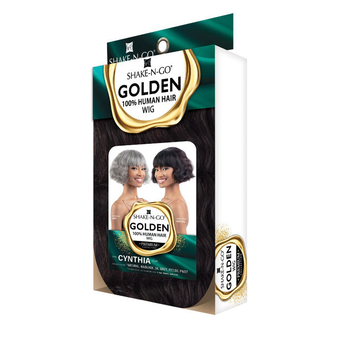 Shake N Go Golden Premium Full Wig CYNTHIA - 100% HUMAN HAIR WIG