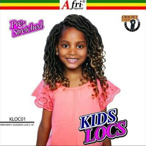 Mane Concept Afri Naptural Kids Locs Crochet Braid - KLOC01 NINI WAVY GODDESS LOCS 10"