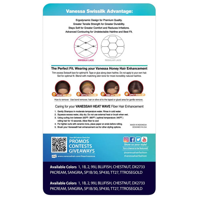 Vanessa Tops Deep Middle Lace Part Swissilk Wig - CIENNA 28