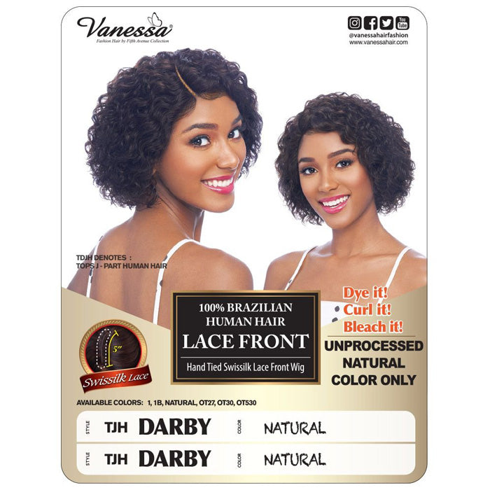 Vanessa 100% Brazilian Human Hair Swiss Lace Front Wig - TJH DARBY