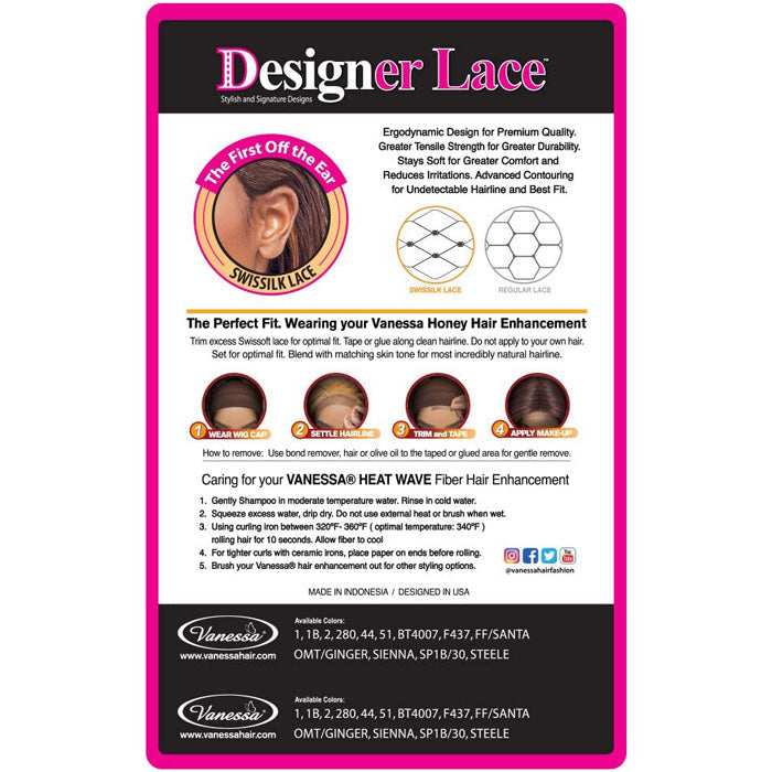 Vanessa Designer Lace Swiss Top Front Lace Wig - LAUREN